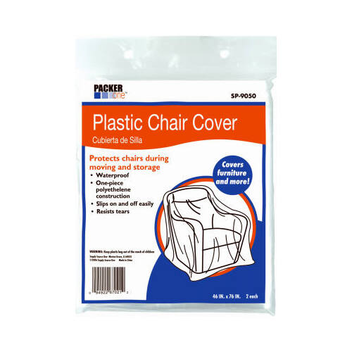 SCHWARZ SUPPLY SOURCE SP-9050 Plastic Chair Covers, 46 x 76-In