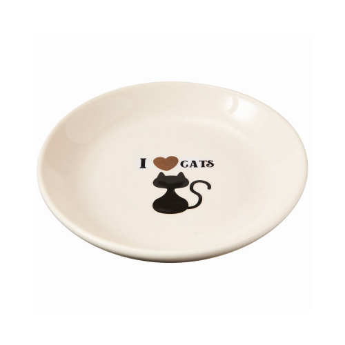Ethical 54696 5" I Love Cat Saucer