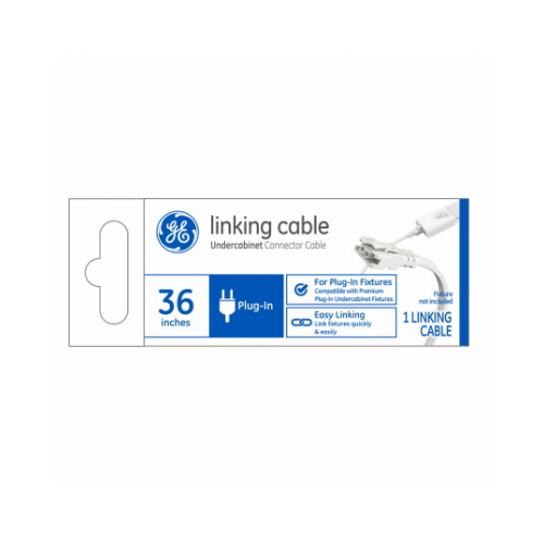 Linking Connector Cable For Plug-In Undercabinet Fixtures, White, 36-In.