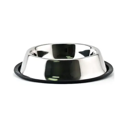 Ruffin' it Stainless Steel Round 24 Oz. Non-Skid Pet Food Bowl