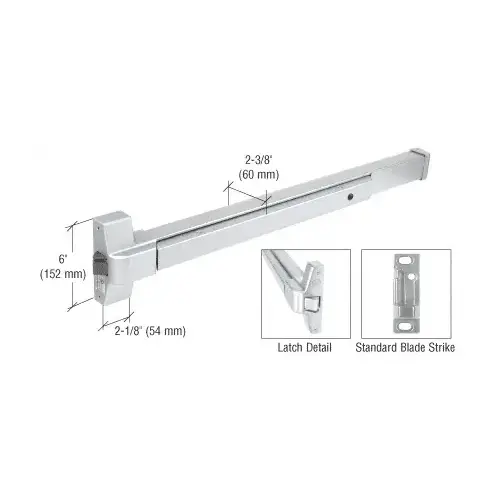 Buy CRL's Aluminum Made Reversible Rim Panic Exit Device 