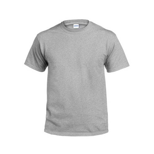 Gildan 291246-XCP2 T-Shirt, Short-Sleeve, Safety Grey Cotton, XXL - pack of 2