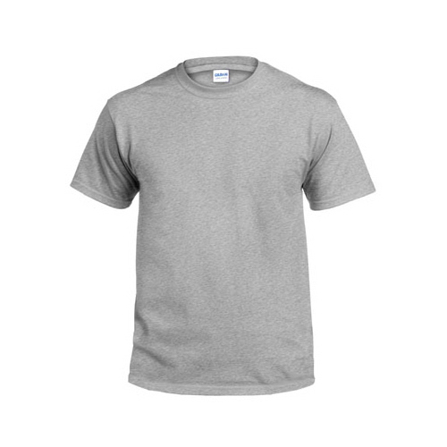 T-Shirt, Short-Sleeve, Safety Grey Cotton, XXL