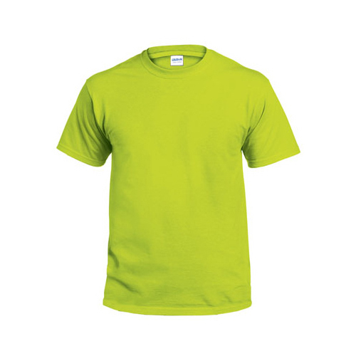 T-Shirt, Short-Sleeve, Safety Green Cotton, Medium