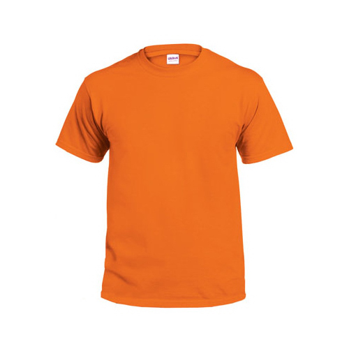 T-Shirt, Short-Sleeve, Safety Orange Cotton, XXL