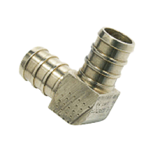 Pex Pipe Fitting, Elbow, Brass, Lead-Free, 3/8-In. Barb Pair