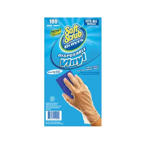 Disposable Vinyl Gloves, Latex & Powder Free, One Size, 100-Ct.