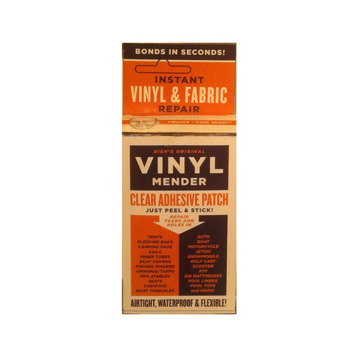 Vinyl & Fabric Tear Mender, Clear Adhesive Patches