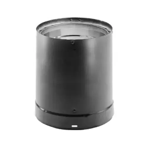 DVL Wood-Stove Pipe, Black Double-Wall Stainless Steel, 6 x 24-In.