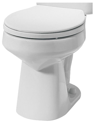 MANSFIELD PLUMBING PRODUCTS 130 Round-Front Toilet Bowl, White