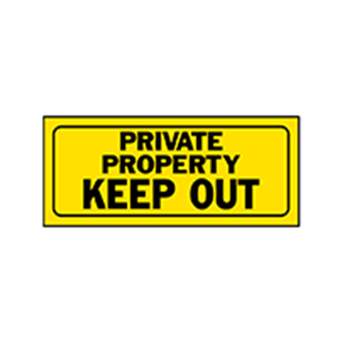 Private Property Sign, Polyethylene, 6 x 15-In.