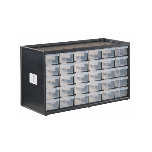 Stanley STST40730 Storage Organizer 14.38" W X 8.38" H X 6.125" D Polypropylene 30 compartments Black Black/Clear