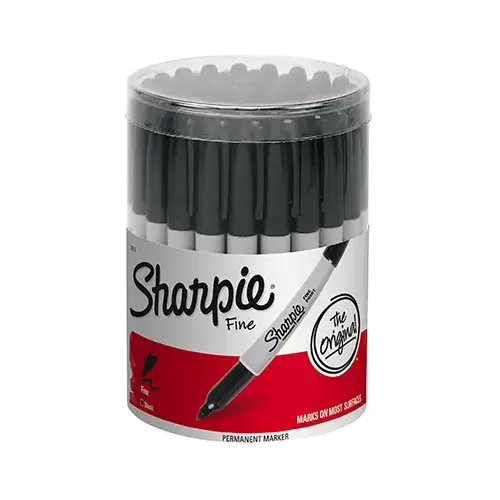 Permanent Marker, Fine Lead/Tip, Black Lead/Tip