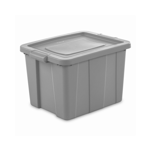 Storage Tote 15.25" H X 18.125" W X 23.875" D Stackable Gray - pack of 6