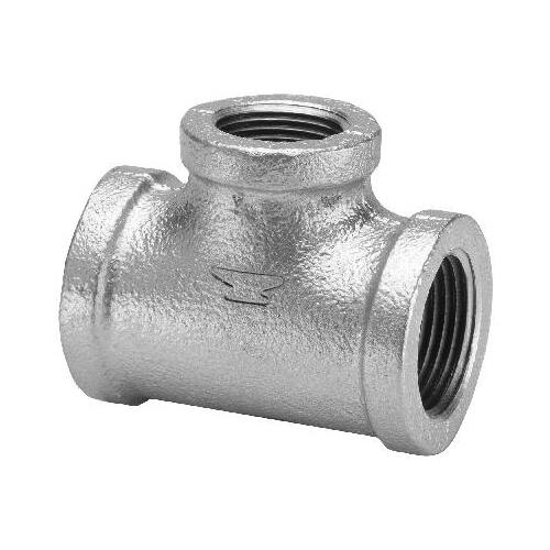 Galvanized Reducing Pipe Tee, 1-1/2 x 1-1/4-In.