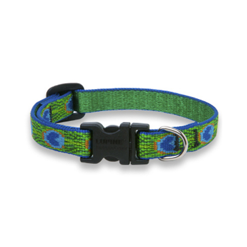 LUPINE INC 32601 Dog Collar, Adjustable, Tail Feather, 3/4 x 9 to 14-In.