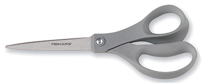 Fiskars 1067262 Performance Versatile 8 In. General Purpose Stainless Steel Scissors Gray