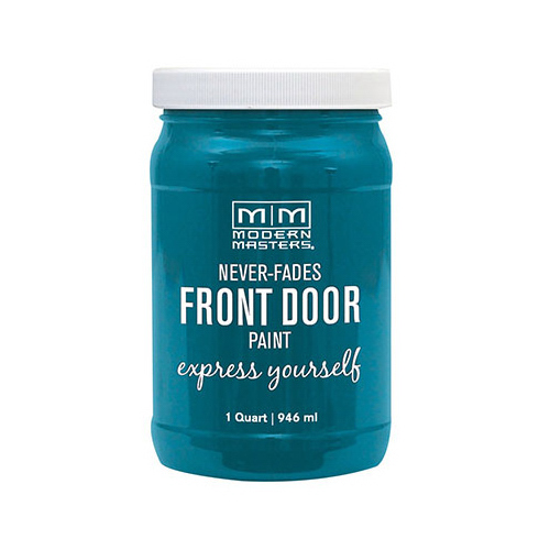 Front Door Paint Satin Tranquil Blue Water Base Exterior and Interior 1 qt Tranquil Blue