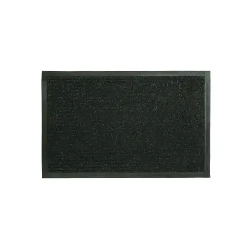 Fanmats 27389 Floor Mat, 36 in L, 21 in W, Jumbo Dual Rib Pattern, Polypropylene Surface, Charcoal Black