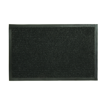 Fanmats 27389 Floor Mat, 36 in L, 21 in W, Jumbo Dual Rib Pattern, Polypropylene Surface, Charcoal Black