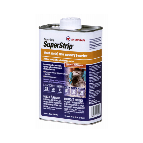Savogran 01262 SuperStrip Paint and Varnish Remover, Liquid, Aromatic, Blue, 1 qt