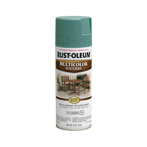 STOPS RUST Textured Spray Sea Green, Solvent-Like, Sea Green, 12 oz, Aerosol Can - pack of 6