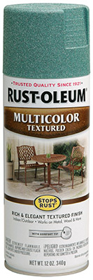 Rust-Oleum 239119 STOPS RUST Textured Spray Sea Green, Solvent-Like, Sea Green, 12 oz, Aerosol Can