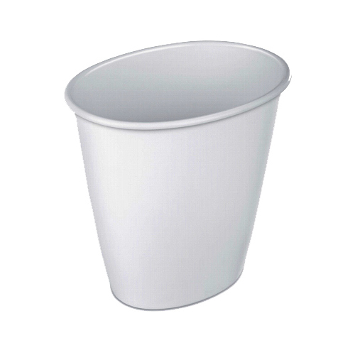 Wastebasket 1.5 gal White Polypropylene White - pack of 12