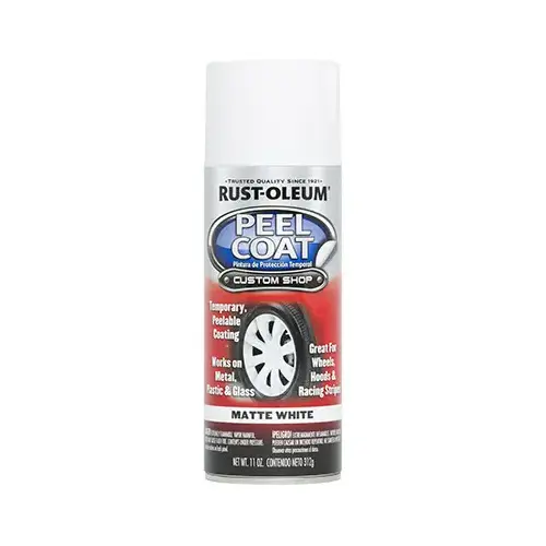 Rubber Coating Automotive Flat/Matte White 11 oz White