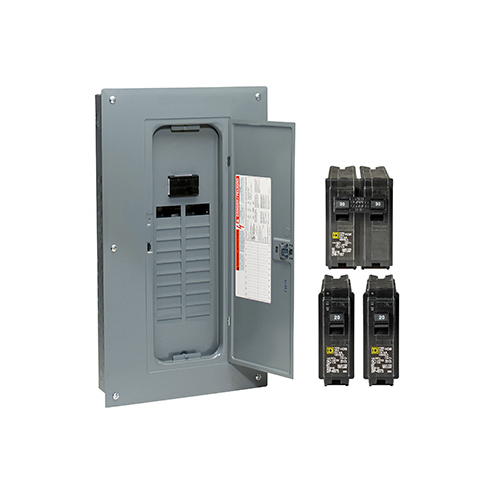 Load Center, 40 -Pole, 100 A, 20 -Space, Plug-On Neutral, NEMA 1 Enclosure, Plug Mounting