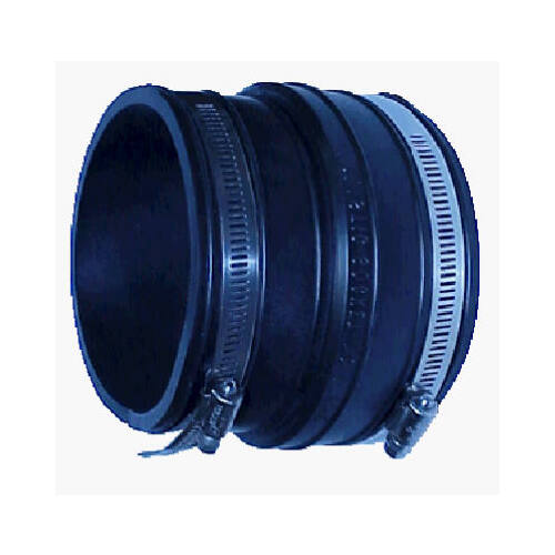 Rubber Pipe Fitting, Flexible Coupling, 6 x 6-In.