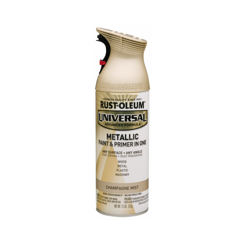 Paint+Primer Spray Paint Universal Metallic Champagne Mist 11 oz Champagne Mist