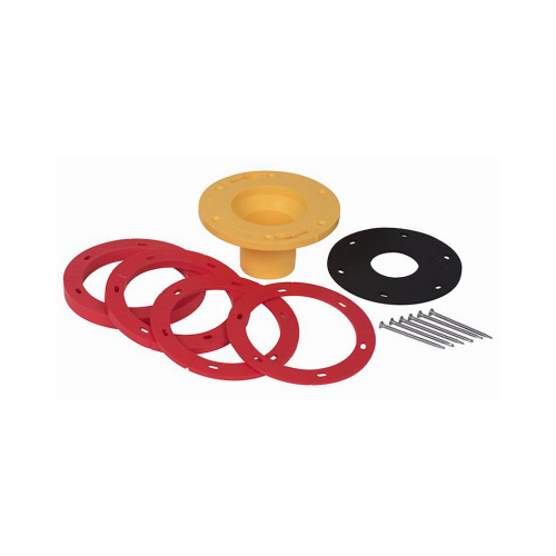 SetRite 43400 Toilet Flange Extender Kit Red Red