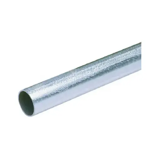 EMT Conduit, 10 ft L, Galvanized Steel, Galvanized