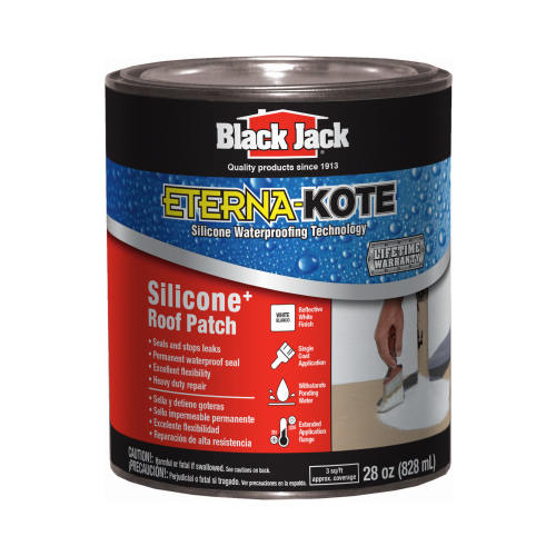 Black Jack 5586-1-02 Silicone Roof Sealant, White, Liquid, 1 qt Pail