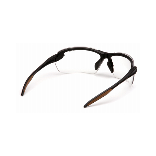 CARHARTT CHB310D Safety Glasses Spokane Half Frame Clear Lens Black/Tan Frame