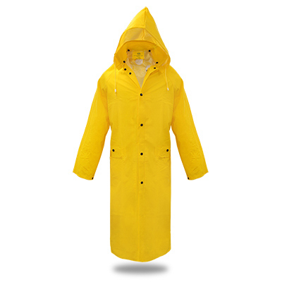 Safety Works 3PR8000YL Rain Jacket, Hi Viz Yellow PVC, Lined, 48-In. Long, L