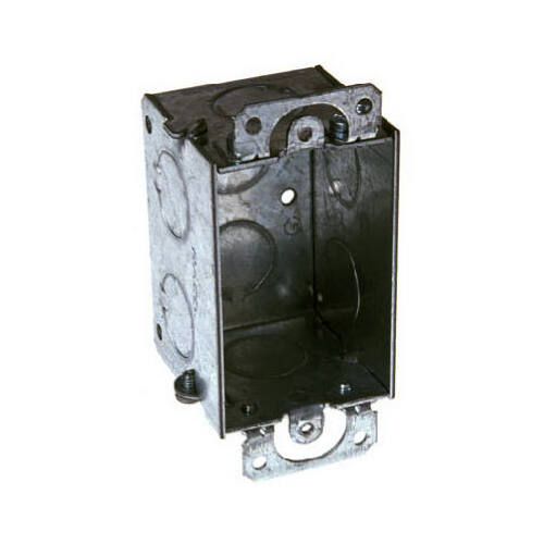 RACO 420 Switch Box, 1 -Gang, 9 -Knockout, 1/2, 3/4 in Knockout