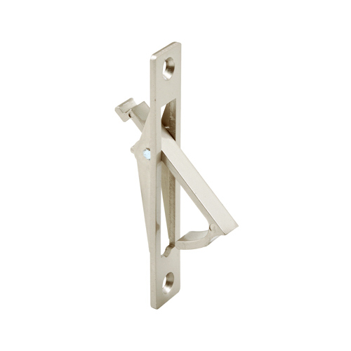 Pocket Door Pull, 5/8 in W, 3-1/2 in D, 3/4 in H, Satin Nickel