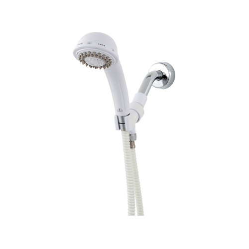 Handheld Showerhead Flow Pro White Plastic 3 settings 2.5 gpm White