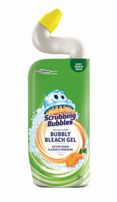 SCRUBBING BUBBLES 71580 Toilet Bowl Cleaner Bubbly Bleach Gel Citrus Scent 24 oz Gel