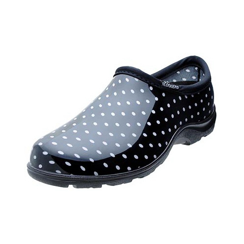 Sloggers 5113BP08 5113BP-08 Comfort Rain Shoes, 8 in, Black/White, Plastic Upper