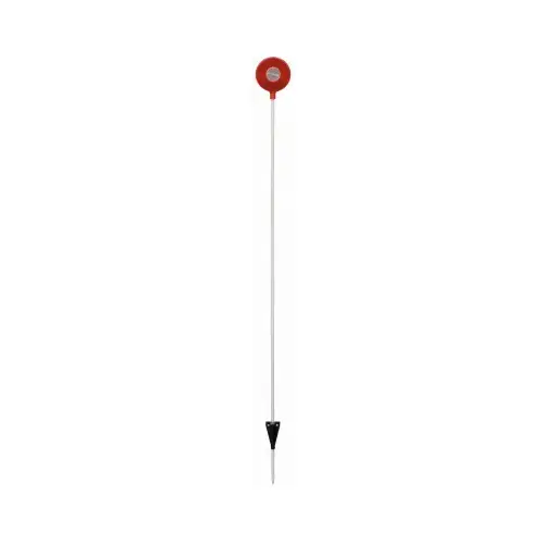 NuVue 2663 Driveway Marker 46" Round Red/White Red/White