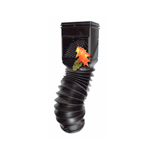 Downspout Filter FlexGrate 2" W X 4" L Black Plastic Black