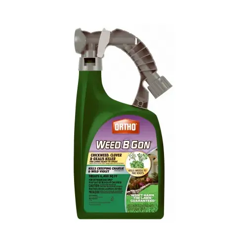 Weed B Gon Weed Killer Concentrate, Liquid, Spray Application, 32 oz Bottle Clear