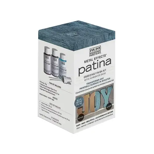 Oxidizing Finish Kit Metal Effects Matte Green Patina Water-Based Interior 2 oz Green Patina