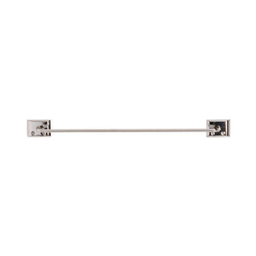 Towel Bar, 18 in L Rod, Steel, Chrome, Surface Mounting