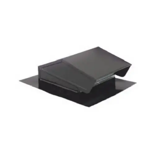 Roof Vent 4.8" H X 9.25" W X 11" L Powder-Coated Black Steel Powder-Coated