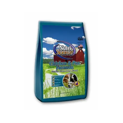 NutriSource 29000 Food All Ages Chicken and Pea Cubes Dog Grain Free 30 lb