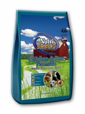 NutriSource 29000 Food All Ages Chicken and Pea Cubes Dog Grain Free 30 lb